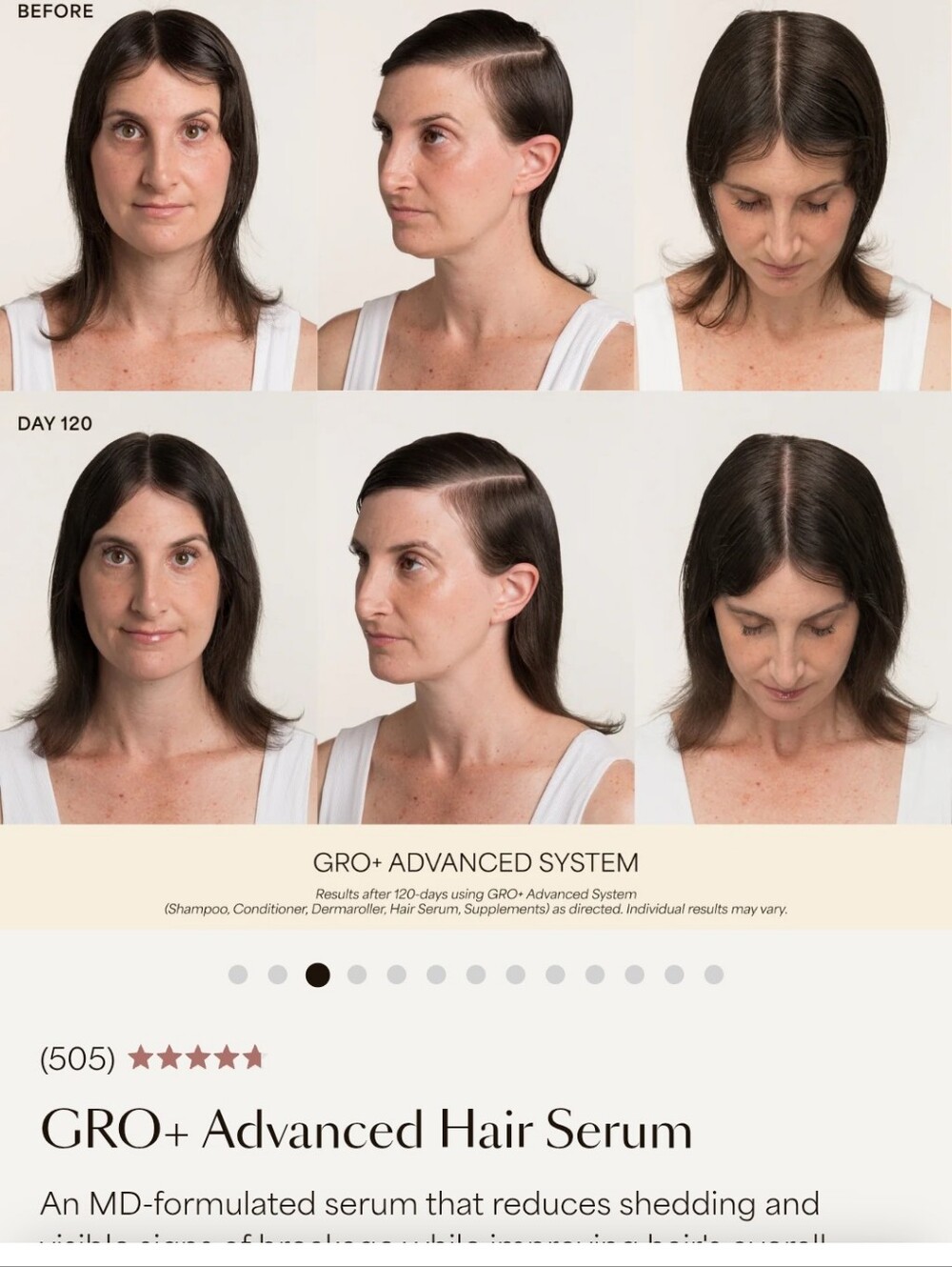 Authentic GRO+ Advanced Hair Serum - 30 mL X 2 Bundle Vegamour - Picture 6 of 8